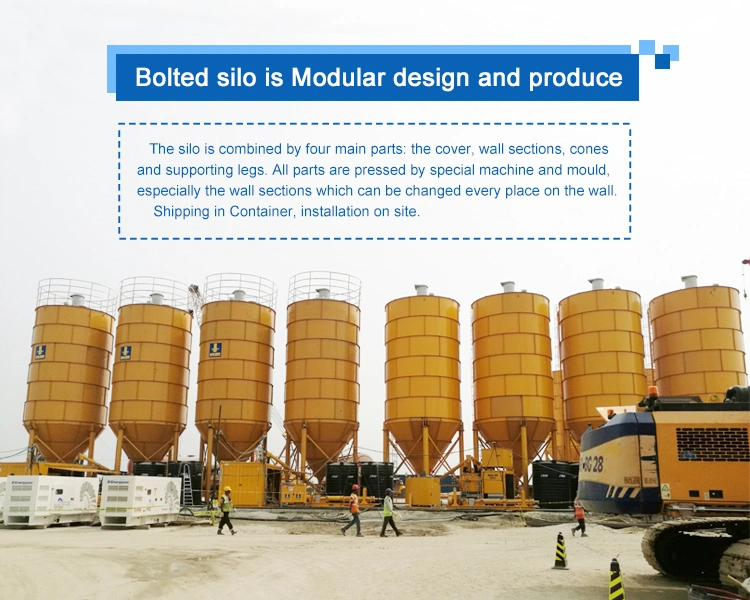 Detachable Bolted Steel Powder Cement Storage Silo Cement Bin